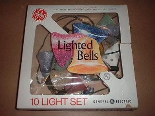 GE LIGHTED BELLS   Vintage Christmas Lights w/ BOX