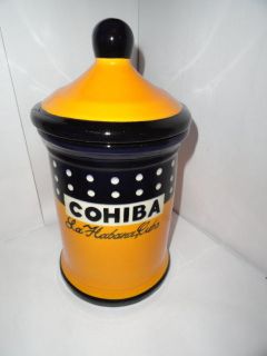 Nice COHIBA Genuine leather Travel Cigar Tube Jar Humidor Hygrometer 