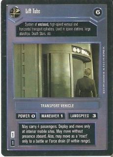 Star Wars CCG Collectible Card Game   LIFT TUBE (Dark Side)   Premiere 