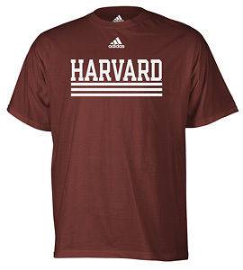 Harvard Crimson Adidas 3 Stripe Precise T Shirt sz Medium