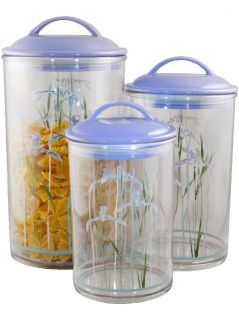 CORELLE Coordinates SHADOW IRIS Acrylic CANISTER Nesting Storage Jar 