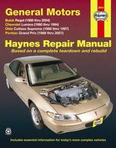 Haynes Publications 38010 Repair Manual (Fits: Buick Regal)