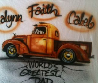 AIRBRUSHED DODGE RAM CHEVY FORD F150 TRUCK CLASSIC CARS SHELBY T SHIRT 