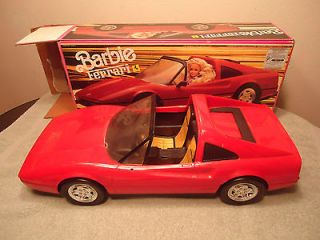 1990 Mattel VINTAGE Barbie Red Ferrari Car in Box RARE Vehicle 