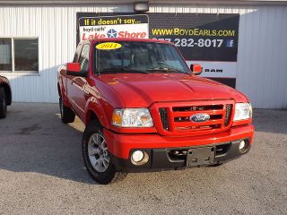 Ford : Ranger 4WD SuperCab 4.0L automatic sirius aux Red tow bed liner 