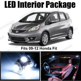 4x White LED Lights Interior Package For Honda FIT JAZZ (Fits Honda)