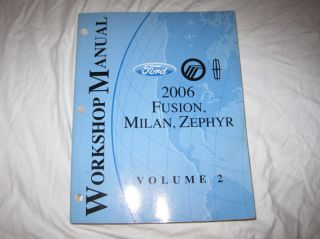 2006 Ford Fusion Milan Zephyr Factory Repair Book Workshop Manual OEM