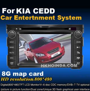   CAR DVD GPS RADIO RDS NAVI Headunit Autoradio For KIA CEED DVD PIP MAP
