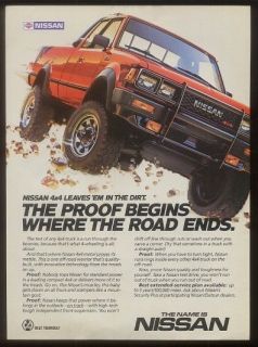1986 Nissan 4X4 pickup truck vintage print ad