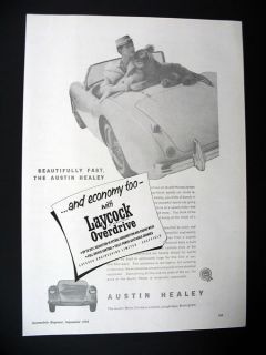 Laycock Overdrive in Austin Healey Automobile Car 1956 print Ad 