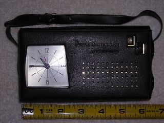   NORTH AMERICAN 10 HOUR RADIO ALARM CLOCK WIND UP WITH OUTSIDE CASE