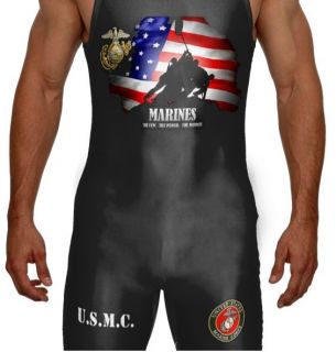 WRESTLING SINGLET MARINE CORP SINGLET CUSTOM WITH YOUR NAME ON THE 