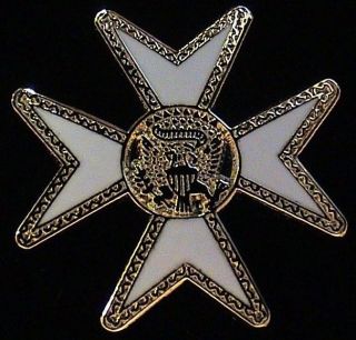 York Rite Maltese Malta Cross Masonic Freemason Lapel Pin