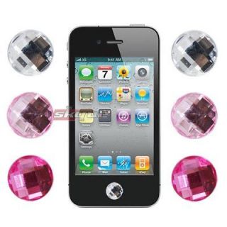   Diamond Home Button Stickers For Apple ipad 2 3rd iPhone 4 4S 5 5th