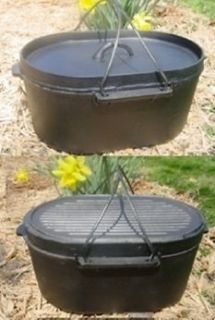   Roaster Cast Iron Dutch Oven Camp Turkey Pot Cast Iron Kettle Cook
