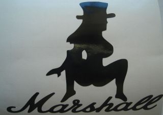 Marshall Amp Slash Decal, Gibson Les Paul, Fender, Boss, Guitar, 6 