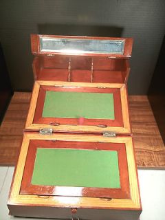 Antique Lap Desk or Campaign Travel Case   Mirrors and Separate 