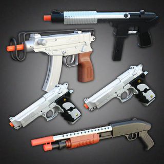   Airsoft Guns Combo Set Shotgun Uzi Beretta Pistol Handgun w/ 1k BBs