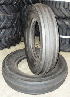   F2 Tri 3 Rib Tractor Front Farm Tire 6.50x16 2 Tires New with Tubes