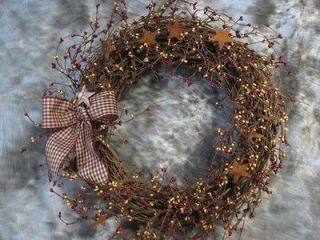 18 Twig Grapevine Door Wreath  Mini Pip Berry Garland