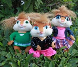 Alvin and the Chipmunks 3X Plush Toy Girl Chipmunk Stuffed Animal 