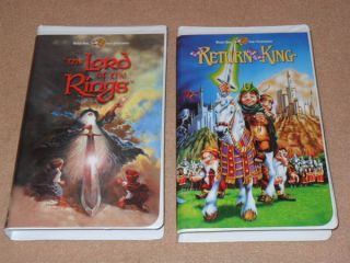   Of The Rings & The Return Of The King Lot 2 VHS Videos Animated Movies