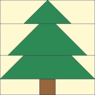 Christmas TreeAcrylic Quilt Template 18 Inch Finished Block