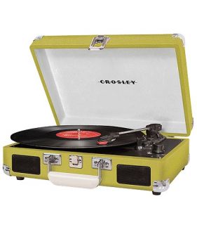   GR Crosley Cruiser Turntable Record Player 3 Speed   Green Vinyl   New