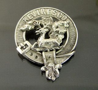 Maxwell Scottish Clan Crest Chrome Celtic Cap Badge
