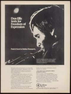 1972 Don Ellis photo Leblanc Holton trumpet print ad