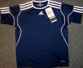 Youth Adidas Regista Jersey ClimaLite Football/Soccer SS Navy Top, NWT 
