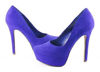   Simpson Waleo Blue Violet Kid Suede Almond Toe Pump Shoes 8.5 New