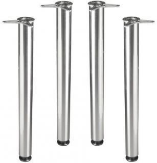   Chrome Metal Kitchen Table Legs Adjustable Office Desk 50005 4