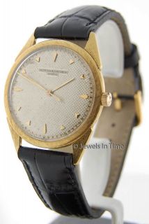 Vacheron & Constantine Vintage 4827 Mens 18k Yellow Gold Watch JEWELS 