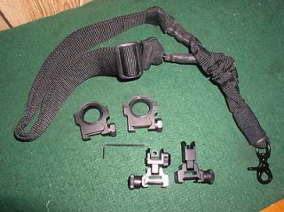   Up Sights Kit Scope Rings&Single Point Sling AR Para S&W Colt FREE S/H