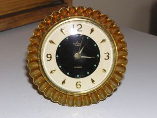 vintage Rensie Germany brass wind up alarm clock