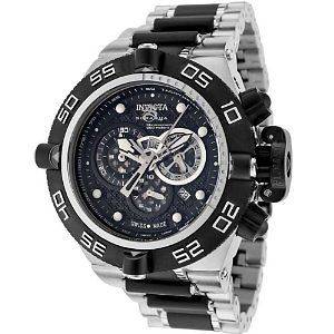 NEW 6546 INVICTA MEN WATCH BLACK/SS BAND STAINLESS STEEL CASE