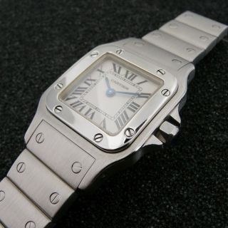 Cartier Santos Galbee Steel Quartz Ladies Watch w/ Box