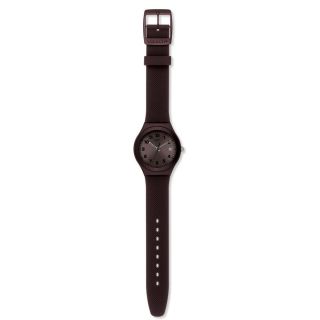 Swatch YGC4001 Mens Irony Big Aluminum Brown Effect Rubber Band Watch