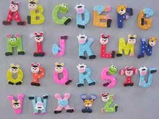   Wooden Letter Alphabet fridge Magnet Educational Toy Baby Gift  Z12
