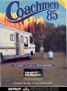 1985 Coachman Classic Ford Motorhome RV Brochure