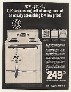 1966 General Electric P 7 Self Cleaning Oven Range Ad