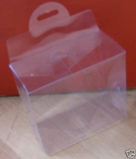 12 New Clear Plastic Box Foldable Hanging Tag Packaging