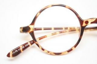 Round Tortoise Reading Glasses Retro Antique Vintage Style Eyeglasses