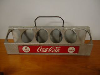 Vintage Coca Cola Aluminum 12 Bottle Carrier 1950’s