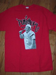   CM Gear Punisher Tour Carlos Mencia Signed S/S Mens T Shirt sz L Red