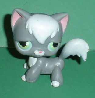   Pet Shop LPS Long Haired Gray Grey Cat No #  Exclusive HTF