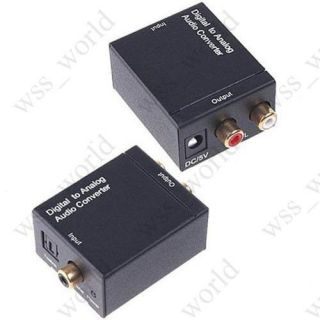   Optical Coax Coaxial Toslink to Analog RCA L/R Audio Converter Adapter