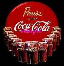 Coca Cola Vintage Pause With Glass Gumball Waterslide Decals
