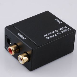   Optical Coaxial Coax S/PDIF TOSLINK to Analog RCA R/L Audio Converter